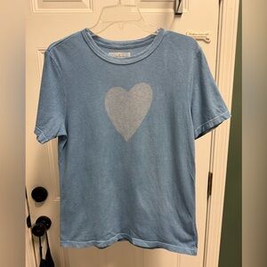 imogene + willie Light Blue Heart Tee